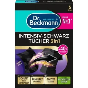Серветки для відновлення кольору чорних тканин Dr. Beckmann, 6 шт