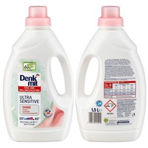 Безфосфатний гель для прання світлих речей DenkMit Ultra Sensitive 1.5 л (30 прань)