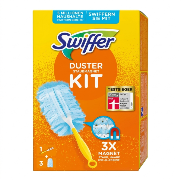 Щітка магніт для збирання пилу Swiffer duster, піпідастр з 3-ма змінними насадками