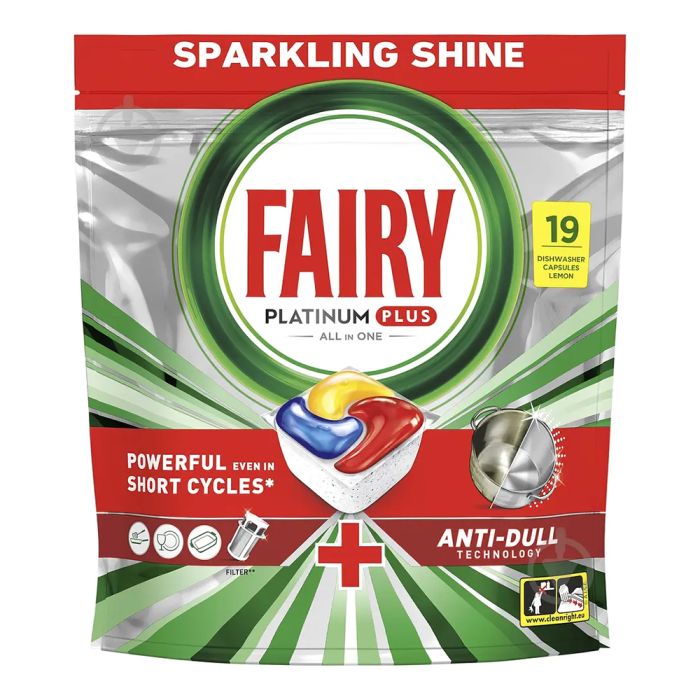 Капсули для посудомийної машини Fairy Platinum Plus 19 шт - Image 1