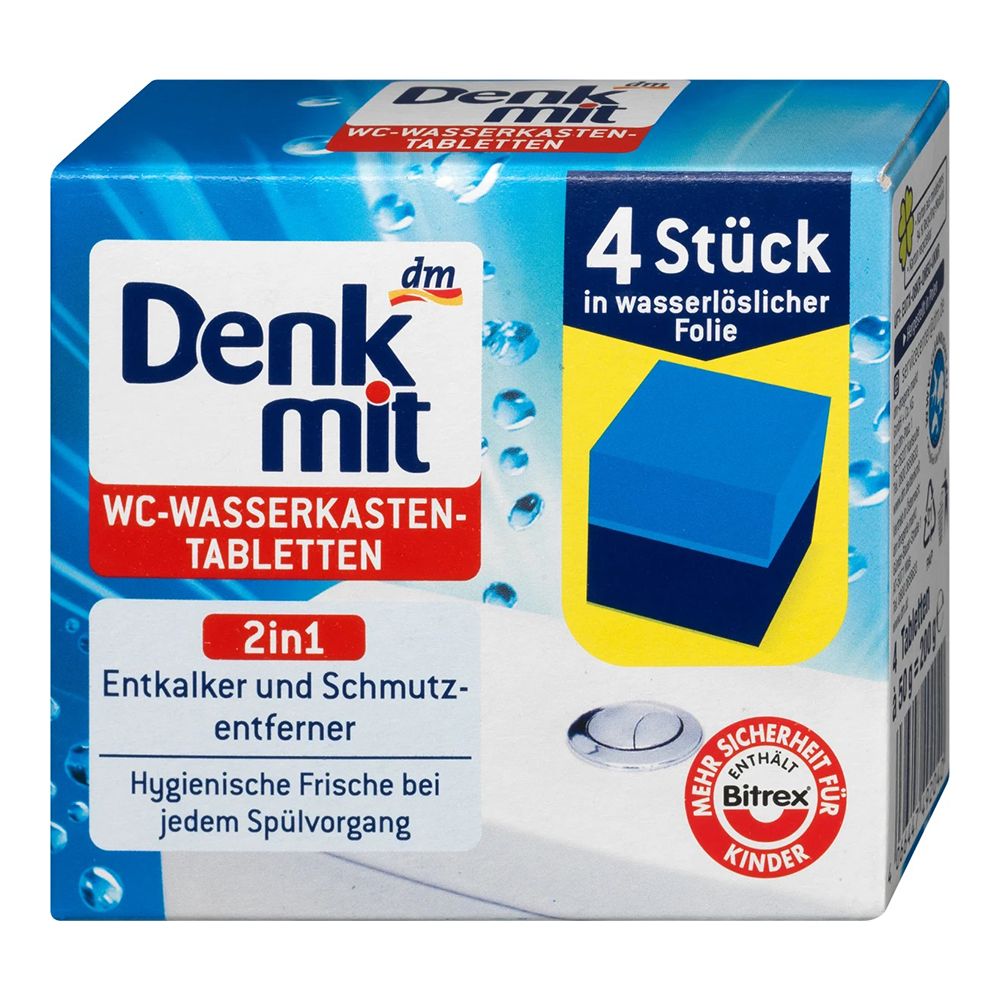 Чистячі блоки для бачка унітазу DenkMit блакитна вода 4 шт - Image 1