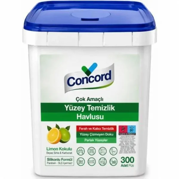 Вологі серветки для прибирання Concord 300 шт