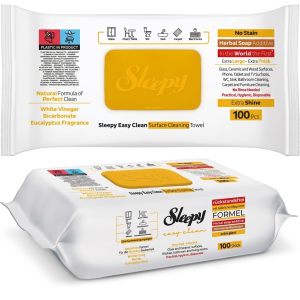 Вологі серветки для прибирання Sleepy Easy Clean з клапаном Евкаліпт, 100шт