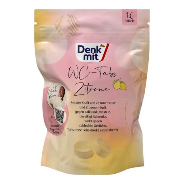 Засіб для видалення сечового каменю з ароматом лимона Denkmit WC Tabs 16 шт