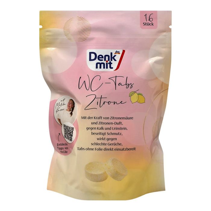 Засіб для видалення сечового каменю з ароматом лимона Denkmit WC Tabs 16 шт - Image 1