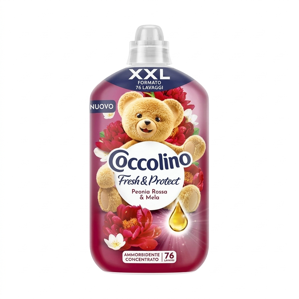 Кондиціонер для білизни Coccolino концентрований Peonia Rossa & Mela (червона півонія та яблуко), 76 прань, 1750 мл - Image 1