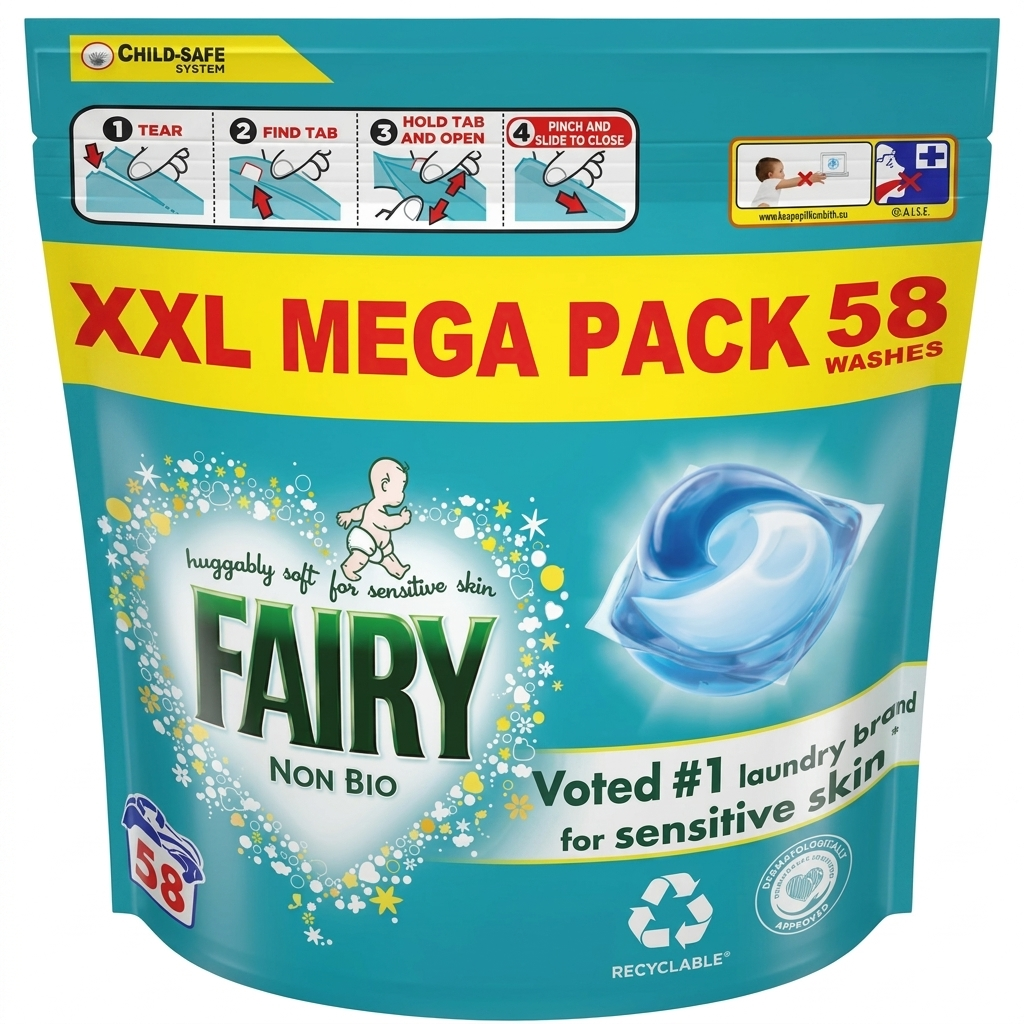 Капсули для прання Fairy Non-Bio, 58 шт - Image 1