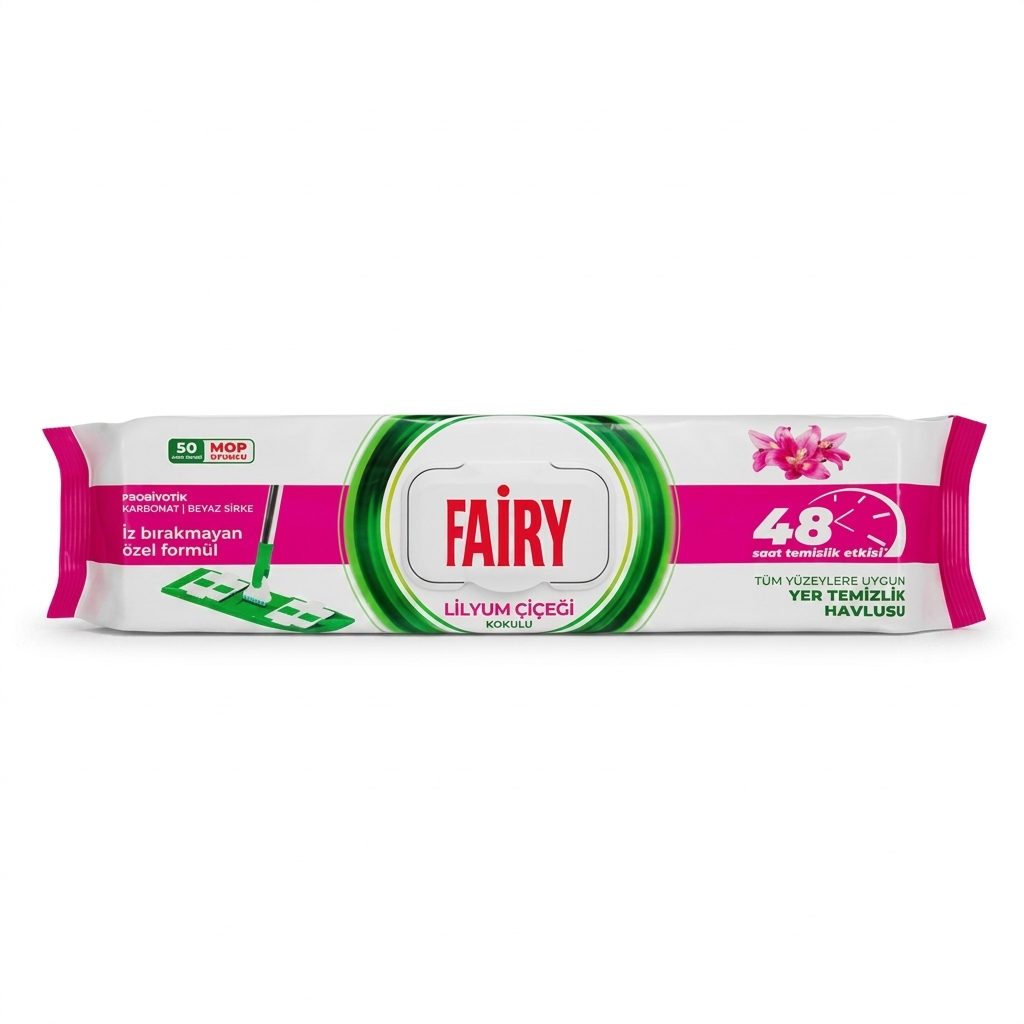 Вологі серветки для підлоги Fairy, Лілія, 50 шт - Image 1