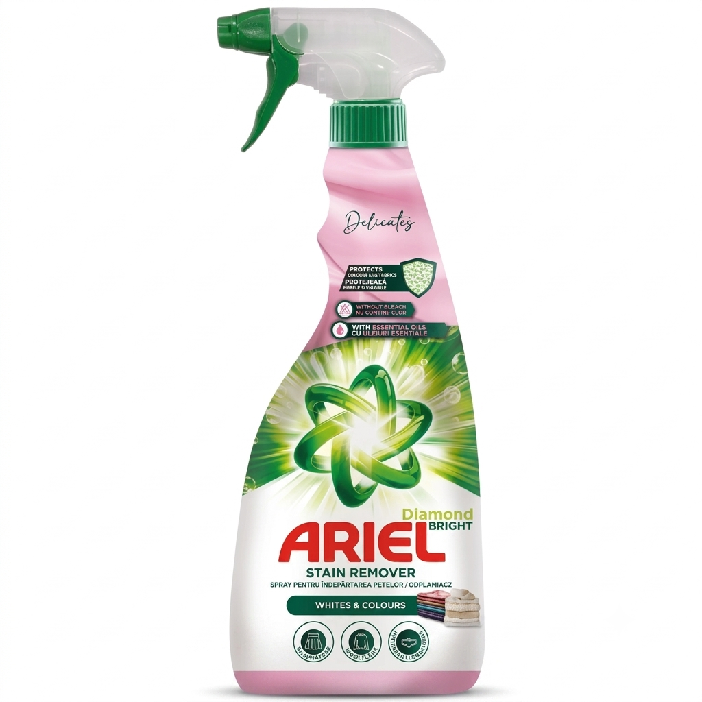 Спрей плямовивідник Ariel White & Color Delicat, 750 мл - Зображення 1