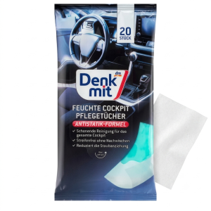 Вологі серветки для догляду за автомобілем Denkmit, 20 шт