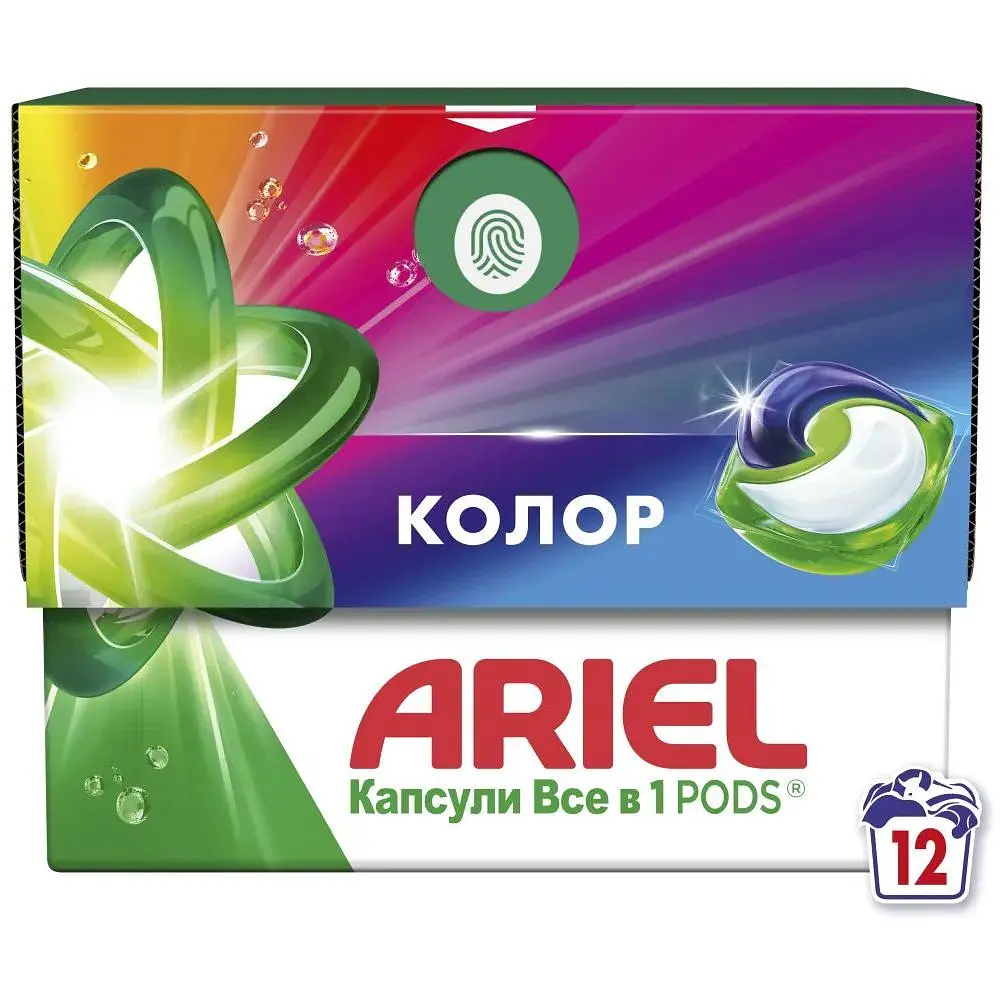 Капсули для прання Ariel Pods All-in-1 Color Для кольорового 12 шт - Зображення 1