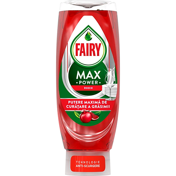 Концентрат засіб для миття посуду Fairy Max Power з ароматом гранату, 545мл