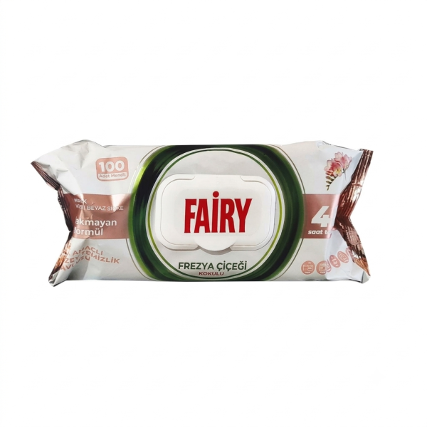 Вологі серветки для прибирання з ароматом фрезії Fairy Фрезія 100 шт