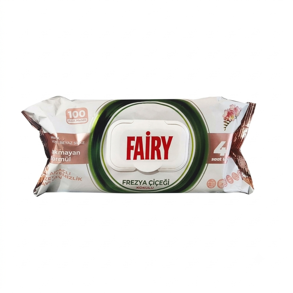 Вологі серветки для прибирання з ароматом фрезії Fairy Фрезія 100 шт - Зображення 1