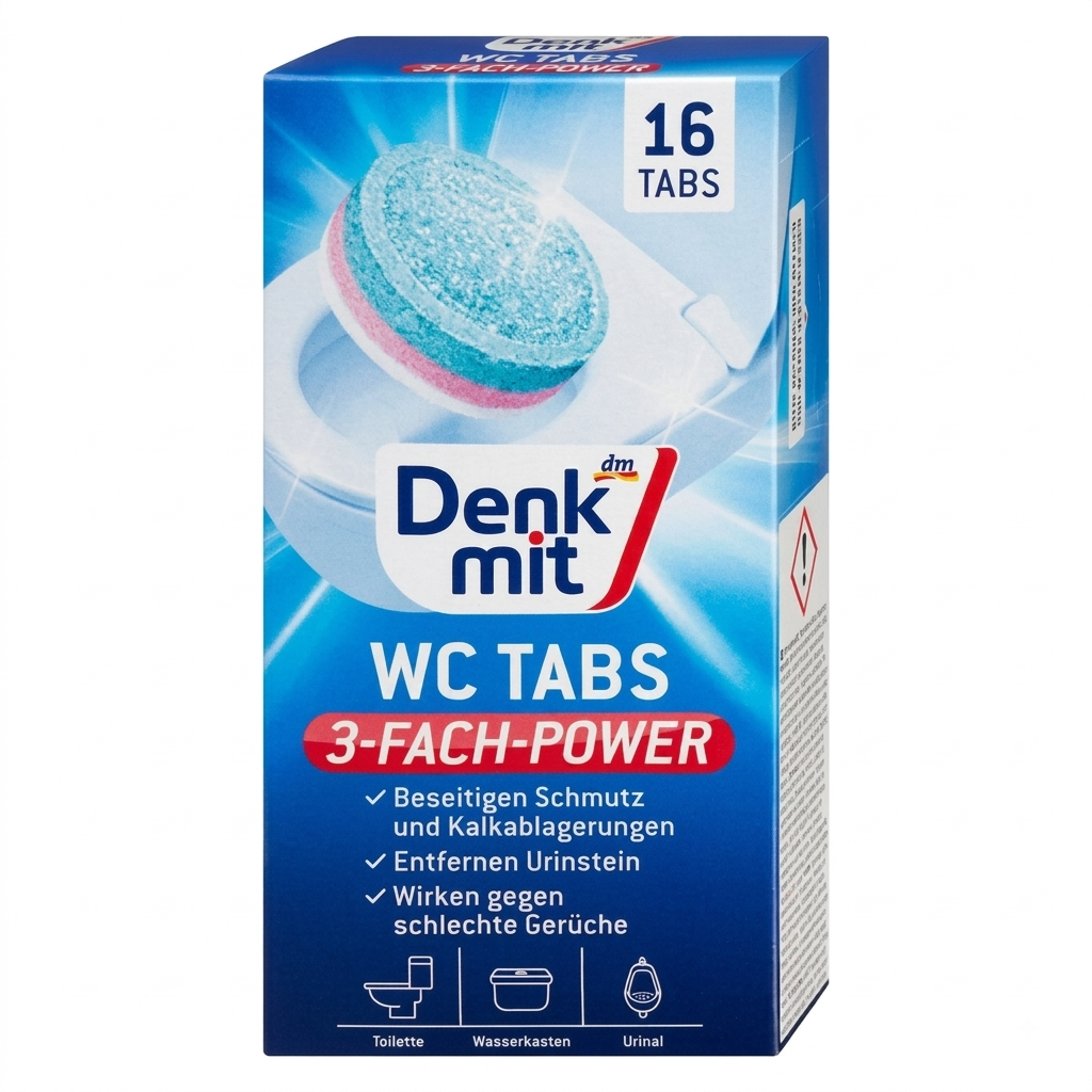 Засіб для видалення сечового каменю Denkmit WC Tabs 16 шт - Зображення 1